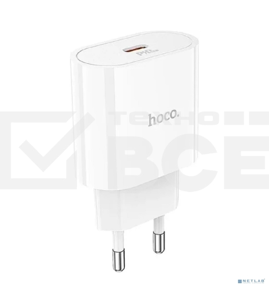 Сетевое зарядное устройство Hoco 20Вт, 3А, QC3.0/PD, 1хType-C, C94A, белый, коробка