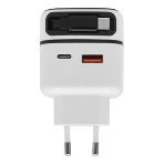 Сетевое зарядное устройство Qumo Energy PD 35Вт (Charger 0092), USB-A QC4 + 2 USB Type-C PD (один встр,кабель), цвет белый, фото4