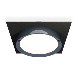 Комплект встраиваемого светильника Ambrella light XC8062007 SBK/PPH черный песок/графит полированный GX53 (C8062, N8133)