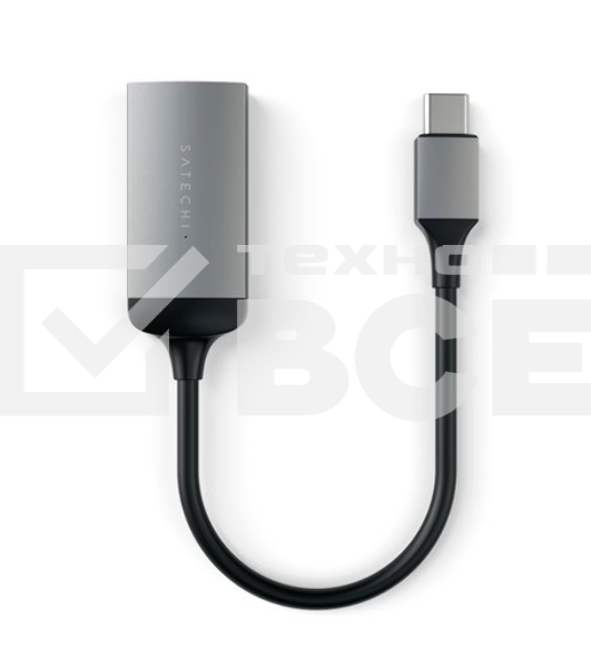 Адаптер Satechi Type-C to HDMI 4K 60HZ. Поддержка 4K/60Hz. Материал корпуса алюминий. Цвет серый космос.