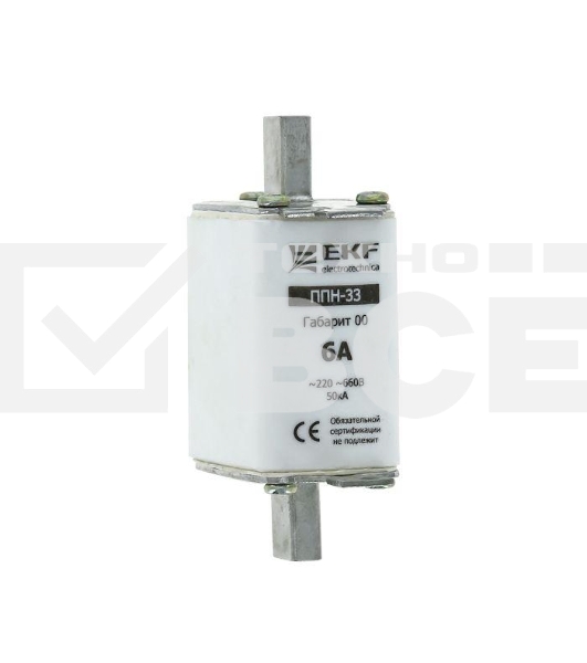 Вставка плавкая ППН-33 125А габарит 00 EKF fus-33/160/125