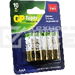 Батарея GP Super Alkaline 24A/IVI-2CR10 AAA (10шт) блистер, фото3
