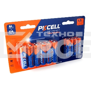 Щелочной/алкалиновый элемент питания PKCELL LR6(12)+LR03(8) тип - AAА 8 шт + АА 12 шт в блистере