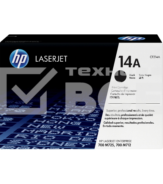 Картридж лазерный HP CF214A черный LaserJet 700 MFP M712 (10 000стр.)