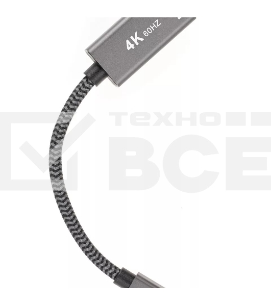 Адаптер miniDP --> HDMI-F 0.15м ,  оплетка, 4K@60Hz, Telecom (TA565)