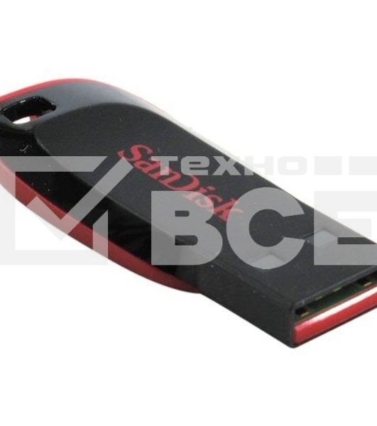 Флеш диск Sandisk 32Gb Cruzer Blade SDCZ50-032G-B35 USB2.0 черный/красный