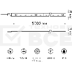 Лента Basic 12V 8W/m 900lm/m 3000K IP20 LED 5m 1/100, фото 1