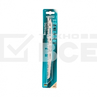 Полотна по дереву для сабельной пилы 4052 - S1531L, 210 x 5-6,5 мм, фигур. рез, 2 шт Gross