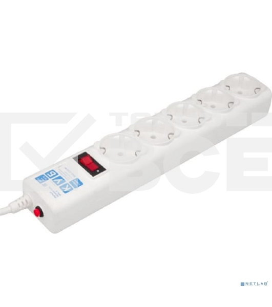 Сетевой фильтр Powercube SPG-B-6-WHITE 1.9м (5 розеток) белый (коробка)