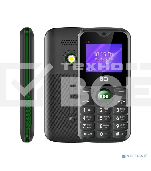 Мобильный телефон BQ 1853 Life черный/Green