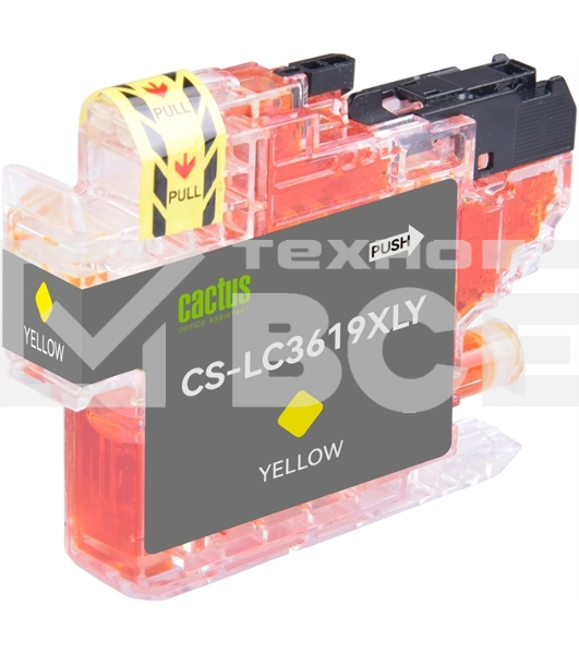 Картридж струйный Cactus CS-LC3619XLY желтый (18.4 мл) для Brother MFC-J2330DW/J2730DW/J3530DW/J3930DW
