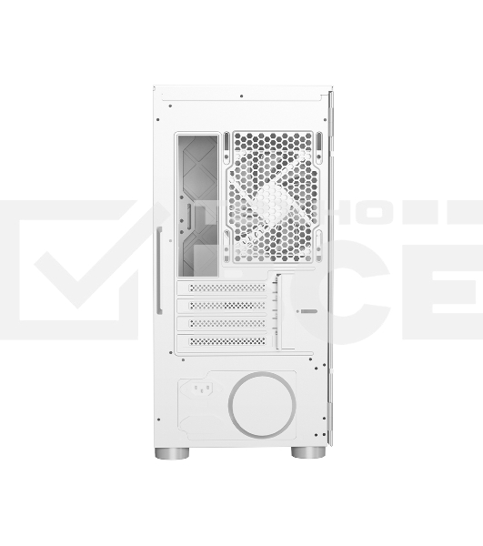 Корпус без блока питания PCCooler LM300 ARGB WH, Tempered Glass Mid Tower, белый, ABS, TG, SPCC, 1x120mm ARGB mATX, ITX 170/330/mm 2x2.5