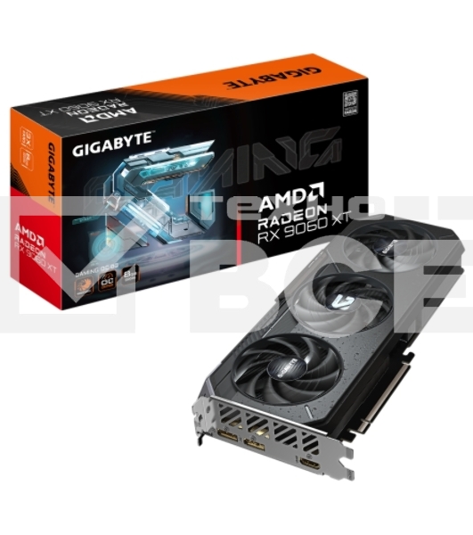 Видеокарта Gigabyte PCI-E 5.0 GV-R9060XTGAMING OC-8GD 1.0 AMD Radeon RX 9060XT 8Gb 128bit GDDR6 2210/20000 HDMIx2 DPx2 HDCP Ret