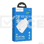 Сетевое зарядное устройство Hoco 20Вт, 3А, QC3.0/PD, 1хType-C, C94A, белый, коробка, фото4