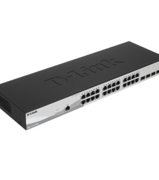 Коммутатор D-Link DGS-1210-28/ME/B2A, 24×1 Гбит/с + 4×1 Гбит/с SFP, управляемый