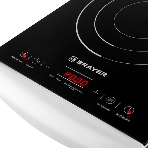 Плита настольная электрическая BRAYER BR2801 белый/черный, 2 кВт, индукция, конфорки - 1, стеклокерамика, сенсор, фото13