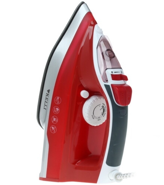 Утюг Kelli KL-1622 красный, 2200 Вт, 100 г/мин, 400 мл