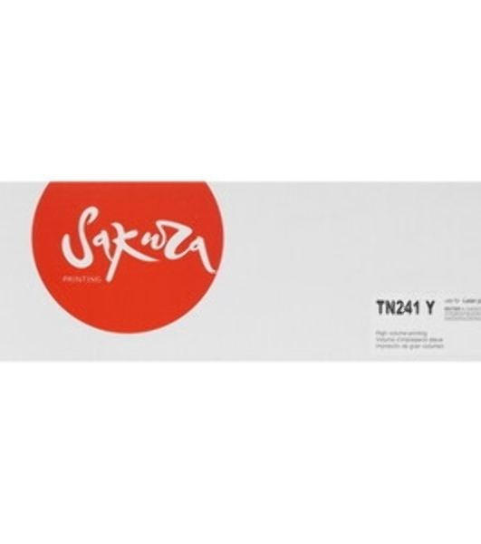 Картридж лазерный Sakura TN241Y для Brother HL-3140CW, HL-3150CDW, HL-3170CDW, DCP-9020CDW, MFC-9140CDN, MFC-9330CDW, MFC-9340CDW, желтый, 1400 к.