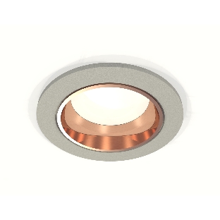 Комплект встраиваемого светильника Ambrella light XC6514005 SGR/PPG серый песок/золото розовое полированное MR16 GU5.3 (C6514, N6114)