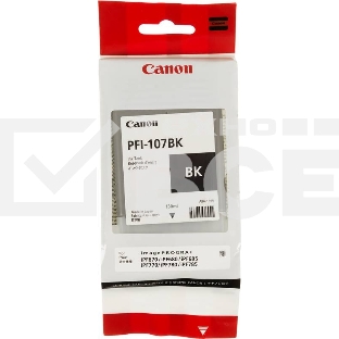 Картридж струйный Canon PFI-107BK (6705B001) черный (130 мл) для Canon iP F680/685/780/785