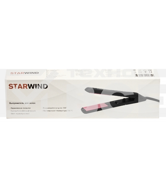 Выпрямитель Starwind SHE5500 25Вт черный/розовый (макс.темп.:200С)