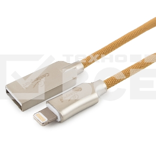 Кабель USB Cablexpert для Apple CC-P-APUSB02Gd-1M, MFI, AM/Lightning, серия Platinum, длина 1м, золотой, блистер