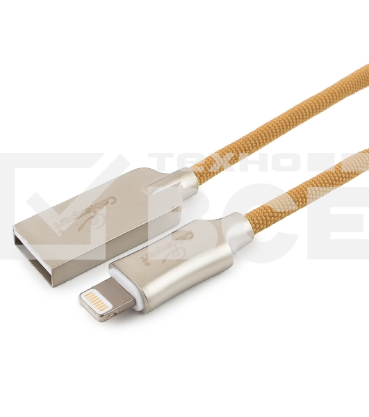 Кабель USB Cablexpert для Apple CC-P-APUSB02Gd-1M, MFI, AM/Lightning, серия Platinum, длина 1м, золотой, блистер