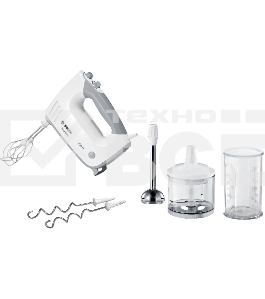 Миксер ручной Bosch MFQ36480 450Вт белый/серый