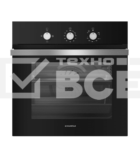 Духовой шкаф Газовый Maunfeld MGOG 673B черный, встраиваемый