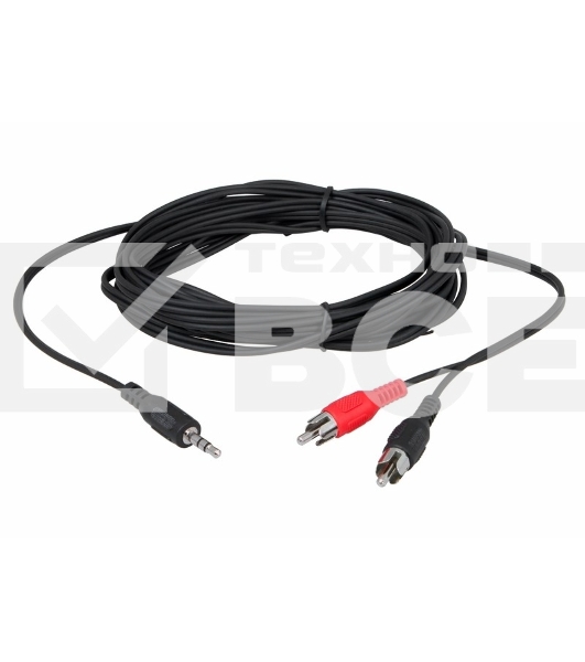 Шнур Rexant Стерео 3,5 мм - 2 RCA, 10 м (10 шт./уп.)