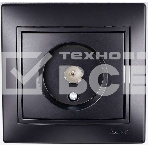 Розетка TV СП Мира проходная черн. бархат LEZARD 701-4242-129, фото2