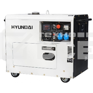 Электрогенератор дизельный Hyundai DHY 8000SE, 6.5 кВт, 72.6 дБ, 169 кг