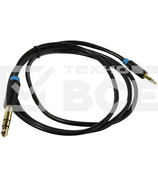 Кабель Vention аудио Jack 6,5 mm M/ 3,5 M - 1 м