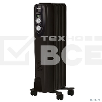 Масляный обогреватель Ballu Classic Black BOH/CL-05BRN 1000 (5 секций) черный, 1000 Вт, 15 м2, термостат, фото2