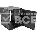 Шкаф коммутационный ЦМО (ШРН-9.650.1-9005) настенный 9U 600x658мм пер.дв.металл 200кг черный 600мм 180град., фото4