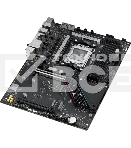 Материнская плата ASUS ROG STRIX B850-F GAMING WIFI, AM5, AMD B850, 4xDDR5, 2xSATA, 4xM.2, 1xPCIe 5.0 x16, 1xPCIe 4.0 x16, 1xPCIe x4, 1xDP, 1xHDMI, 1x2.5Gb LAN, 1xUSB-C 20Gbps, 1xUSB-C 10Gbps, 3xUSB-A 10Gbps, 4xUSB 5Gbps, 4xUSB 2.0, 3x3.5 мм, 7.1, ATX