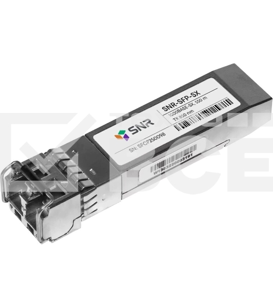 Трансивер SNR SFP 100BASE-SX, SWL, MMF, LC duplex, 850нм, up to 550м (7.5dB), analog CISCO GLC-SX-MM 