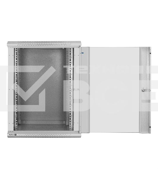 Шкаф телекоммуникационный 19' настенный 15U ExeGate EC-WM-15U.450.G.GREY (19”, 15U, 600x450x769mm (ШхГхВ), передняя дверь закаленное стекло, съемные боковые панели, пыле- и влагозащита IP23, светло-серый RAL 7035, 2 коробки)