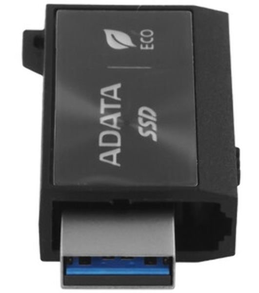 Внешний SSD ADATA SC730, 1TB, USB 3.2 Gen 2 Type-A/Type-C, R/W 600/600, черный