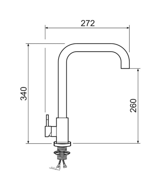 SUS124-017F-1 Смеситель для кухни, ø35