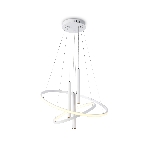 Подвесной светодиодный светильник Ambrella light FL5371/2+3 WH белый 93W 3000K/4200K/6400K+4200K D600/400*1200 (ПДУ ИК), фото8