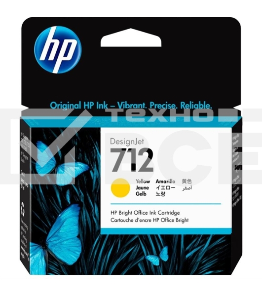 Картридж струйный HP 712 3ED69A желтый (29мл) для HP DJ Т230/630
