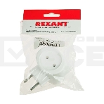 Тройник электрический биметалл 220В 6А бел. Rexant 11-1064, фото2