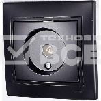 Розетка TV СП Мира проходная черн. бархат LEZARD 701-4242-129, фото 1