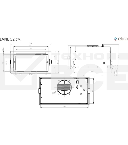Вытяжка ELICA LANE WH/A/52