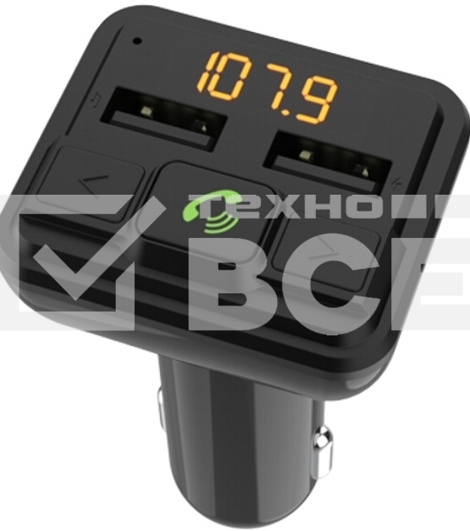 Автомобильный FM-модулятор Ritmix FMT-A880 черный MicroSD BT USB (80001662)