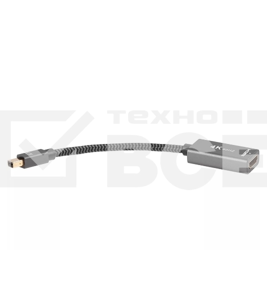 Адаптер miniDP --> HDMI-F 0.15м ,  оплетка, 4K@60Hz, Telecom (TA565)