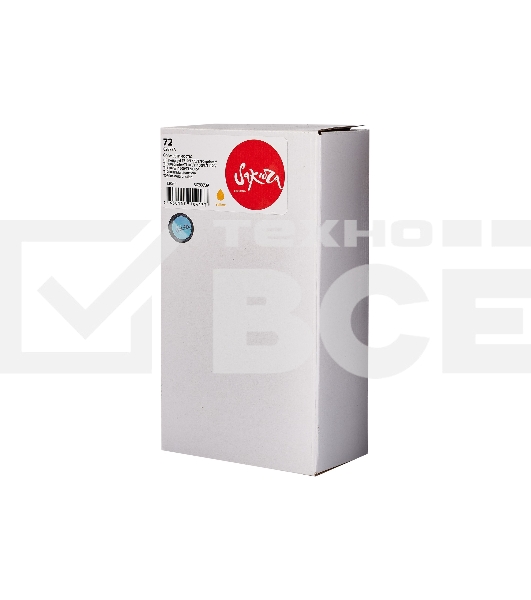 Струйный картридж Sakura C9373A (№72 Yellow) для HP, желтый, 130 мл.