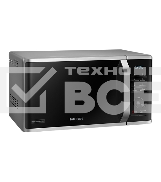 Микроволновая печь Samsung MG-23K3575AS черный /серебристый, 23 л, 800 Вт, переключатели - кнопки/поворотный механизм