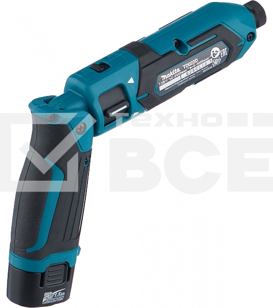 Отвертка MAKITA TD022DSEак уд 7.2В 2х1Ач Li-Ion 2450об/м 25Нм 1/4'' 0.56кг сумка подсветка